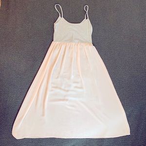 Ballerina Body-Con Dress with Flowing Overlay